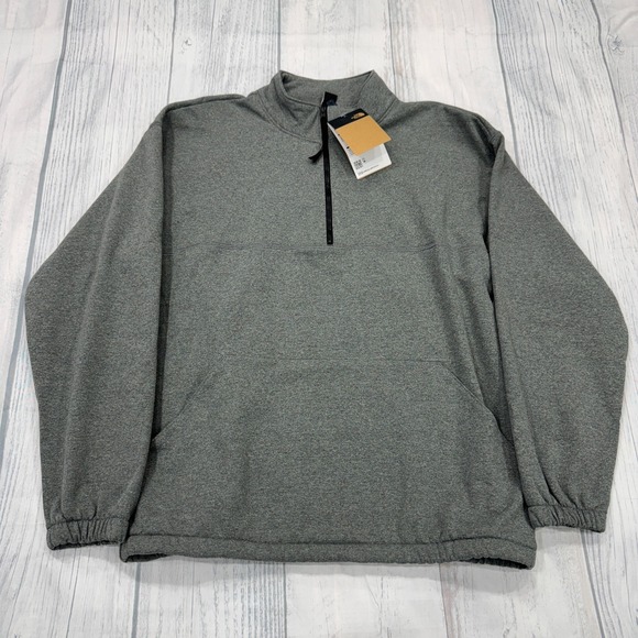 NWT‎ The North Face Regrind 1/4 Zip Pullover M Sweater Grey Golf Mens